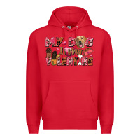 Red my dog is my valentine Premium Hoodie - FaDigitalArtStudio