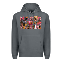 Rock my dog is my valentine Premium Hoodie - FaDigitalArtStudio