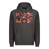 Smoke my dog is my valentine Premium Hoodie - FaDigitalArtStudio
