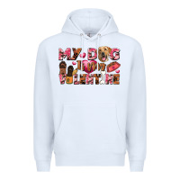 White my dog is my valentine Premium Hoodie - FaDigitalArtStudio