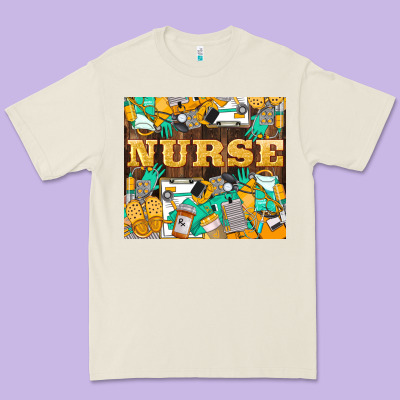 Green And Yellow Nurse Premium Tee Designed By Lillyallendesigns