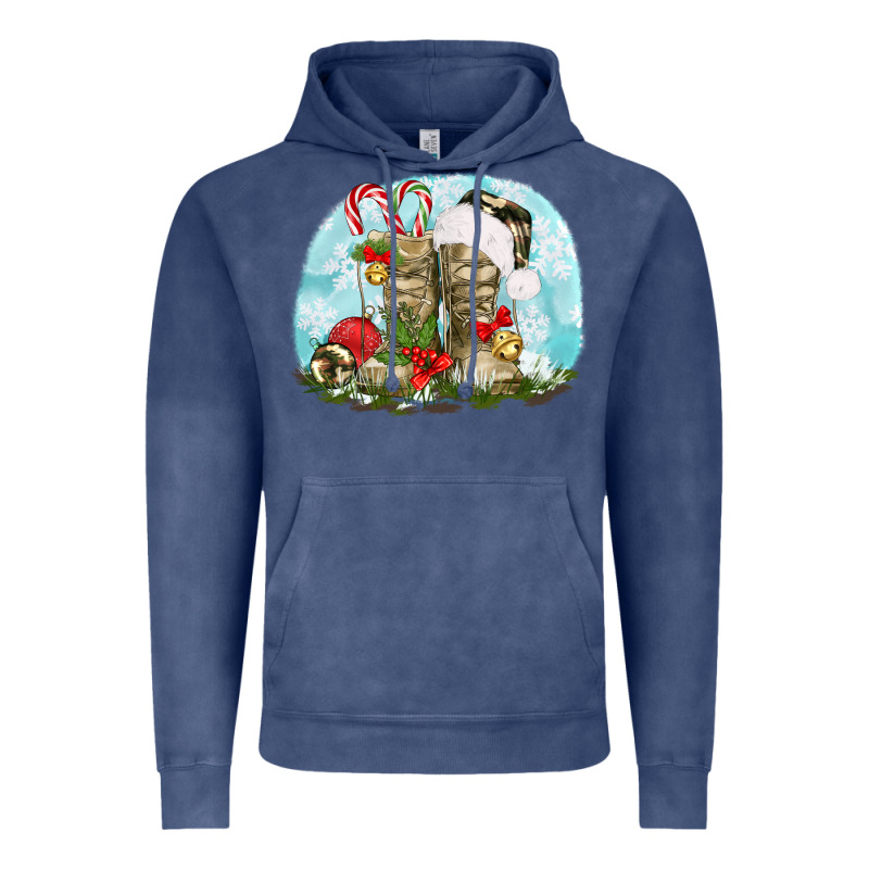 Army Boots Christmas Vintage Hoodie by texasbilliewilder | Teevron