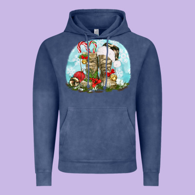 Army Boots Christmas Vintage Hoodie Designed By Texasbilliewilder