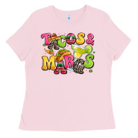 Bubblegum Pink tacos and margaritas Ladies Tee - LillyAllenDesigns