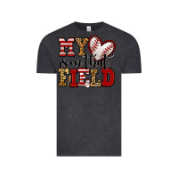 Vintage Black my heart is on that field baseball Vintage Tee - Jasminsmagicworld