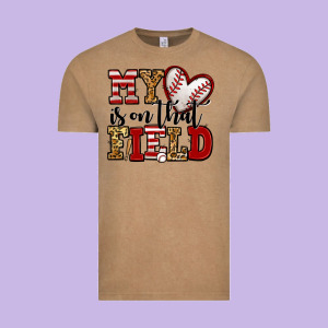 My Heart Is On That Field Baseball Vintage Tee Designed By Jasminsmagicworld