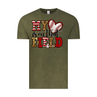 Vintage Olive my heart is on that field baseball Vintage Tee - Jasminsmagicworld