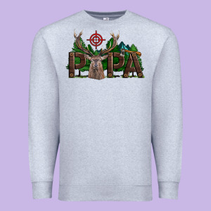 Western Papa Deer Hunting Premium Sweatshirt Designed By Lillyallendesigns