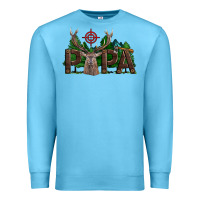 Ocean Blue Western Papa Deer Hunting Premium Sweatshirt - LillyAllenDesigns
