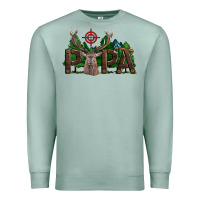 Seafoam Western Papa Deer Hunting Premium Sweatshirt - LillyAllenDesigns