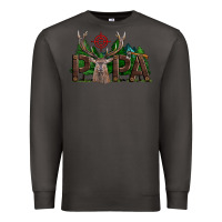 Smoke Western Papa Deer Hunting Premium Sweatshirt - LillyAllenDesigns