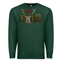 Sports Green Western Papa Deer Hunting Premium Sweatshirt - LillyAllenDesigns