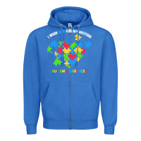 True Royal Wear Blue For My Brother Autism Zipper Hoodie - CowhideDigitalArt