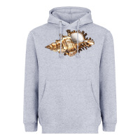 Heather Grey murex snail Heavyweight Hoodie - LillyAllenDesigns