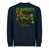 Navy St. Patrick's knows Jesus arose Heavyweight Sweatshirt - FaDigitalArtStudio