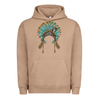 Pigment Burro native american headdress turquise Urban Hoodie - BarkalooDesign