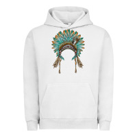 Pigment Lunar Rock native american headdress turquise Urban Hoodie - BarkalooDesign
