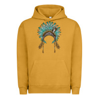 Pigment Peanut Butter native american headdress turquise Urban Hoodie - BarkalooDesign