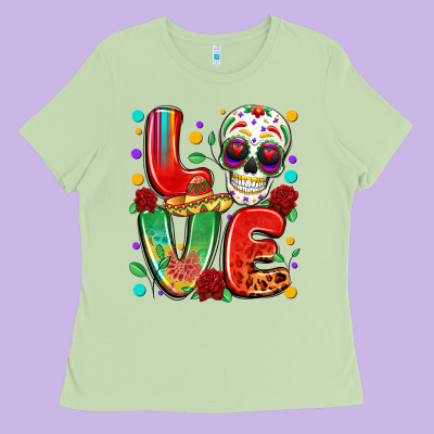 Cinco De Mayo Love Ladies Tee Designed By Lillyallendesigns