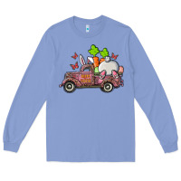 Colony Blue happy easter pink truck with bunny Long Sleeve Tee - RanaPortraitStore