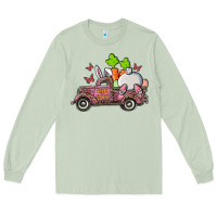 Matcha happy easter pink truck with bunny Long Sleeve Tee - RanaPortraitStore