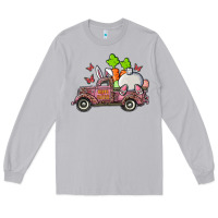 Moon Dust happy easter pink truck with bunny Long Sleeve Tee - RanaPortraitStore