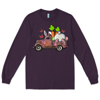 Plum happy easter pink truck with bunny Long Sleeve Tee - RanaPortraitStore