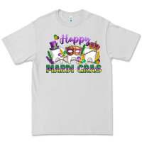 Dove Grey mardi gras celebration with teeth Premium Tee - LillyAllenDesigns