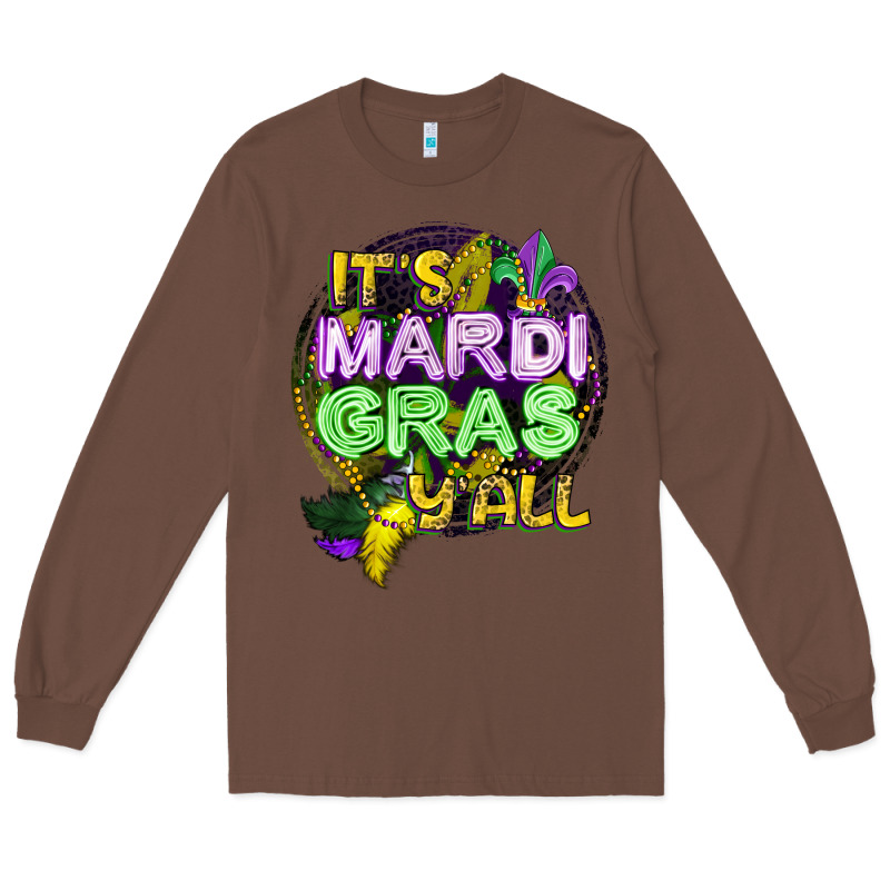 Its Mardi Gras Yall Long Sleeve Tee by CowGirlArtShop | Teevron