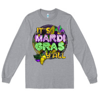 Heather Grey its mardi gras yall Long Sleeve Tee - CowGirlArtShop