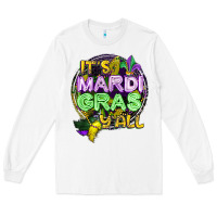 White its mardi gras yall Long Sleeve Tee - CowGirlArtShop