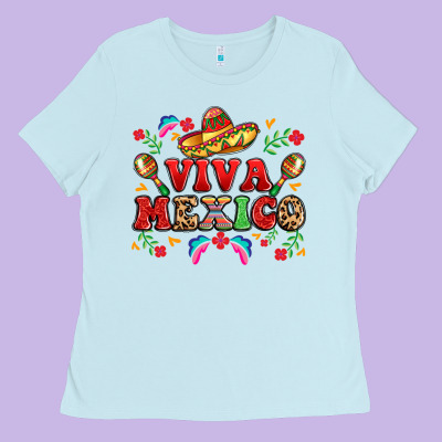 Viva Mexico Ladies Tee Designed By Lillyallendesigns