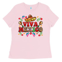 Bubblegum Pink viva mexico Ladies Tee - LillyAllenDesigns