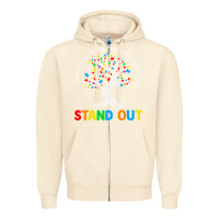 Sandshell Why Fit In Autism Awareness Zipper Hoodie - CowhideDigitalArt