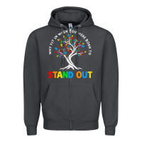 Smoke Why Fit In Autism Awareness Zipper Hoodie - CowhideDigitalArt