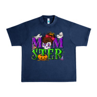 Navy Momster Halloween Urban Heavy Tee - NancyCooperArtShop