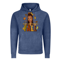Vintage Denim Just a girl who loves Fall afro woman Vintage Hoodie - NancyCooperArtShop