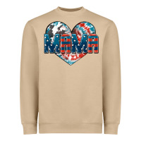 Mushroom American Mama heart Heavyweight Sweatshirt - FaDigitalArtStudio