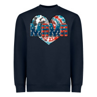 Navy American Mama heart Heavyweight Sweatshirt - FaDigitalArtStudio