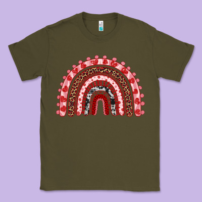 Valentines Day Rainbow Classic Tee Designed By Ranaportraitstore