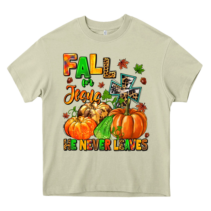 Fall For Jesus He Never Leaves Heavy Core Tee by MaliasSmallBusiness | Teevron