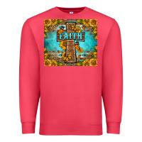 Cardinal Western Faith Cross Butterfly Premium Sweatshirt - LillyAllenDesigns