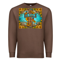 Chestnut Western Faith Cross Butterfly Premium Sweatshirt - LillyAllenDesigns