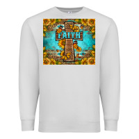 Dove Grey Western Faith Cross Butterfly Premium Sweatshirt - LillyAllenDesigns