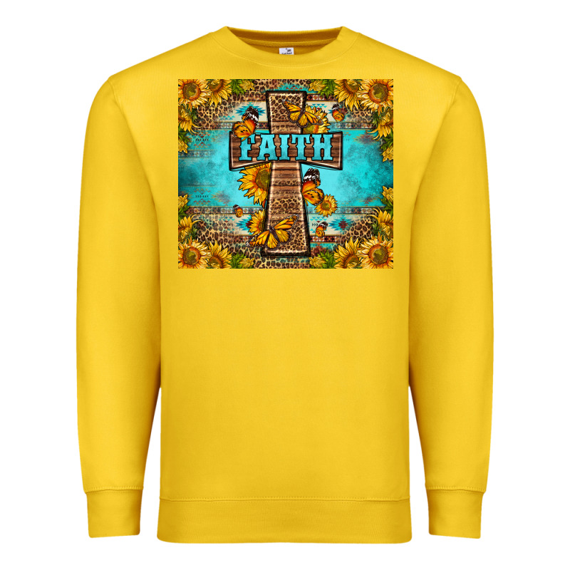 Western Faith Cross Butterfly Premium Sweatshirt by LillyAllenDesigns | Teevron