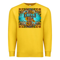 Lemon Western Faith Cross Butterfly Premium Sweatshirt - LillyAllenDesigns