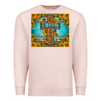 Pale Pink Western Faith Cross Butterfly Premium Sweatshirt - LillyAllenDesigns