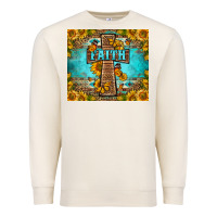 Sandshell Western Faith Cross Butterfly Premium Sweatshirt - LillyAllenDesigns
