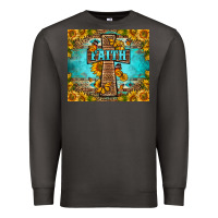 Smoke Western Faith Cross Butterfly Premium Sweatshirt - LillyAllenDesigns