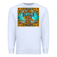 White Western Faith Cross Butterfly Premium Sweatshirt - LillyAllenDesigns